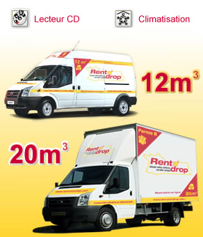 Rent'n drop-Location vhicule utilitaire 12M3 ou 20M3 en aller simple avec abandon